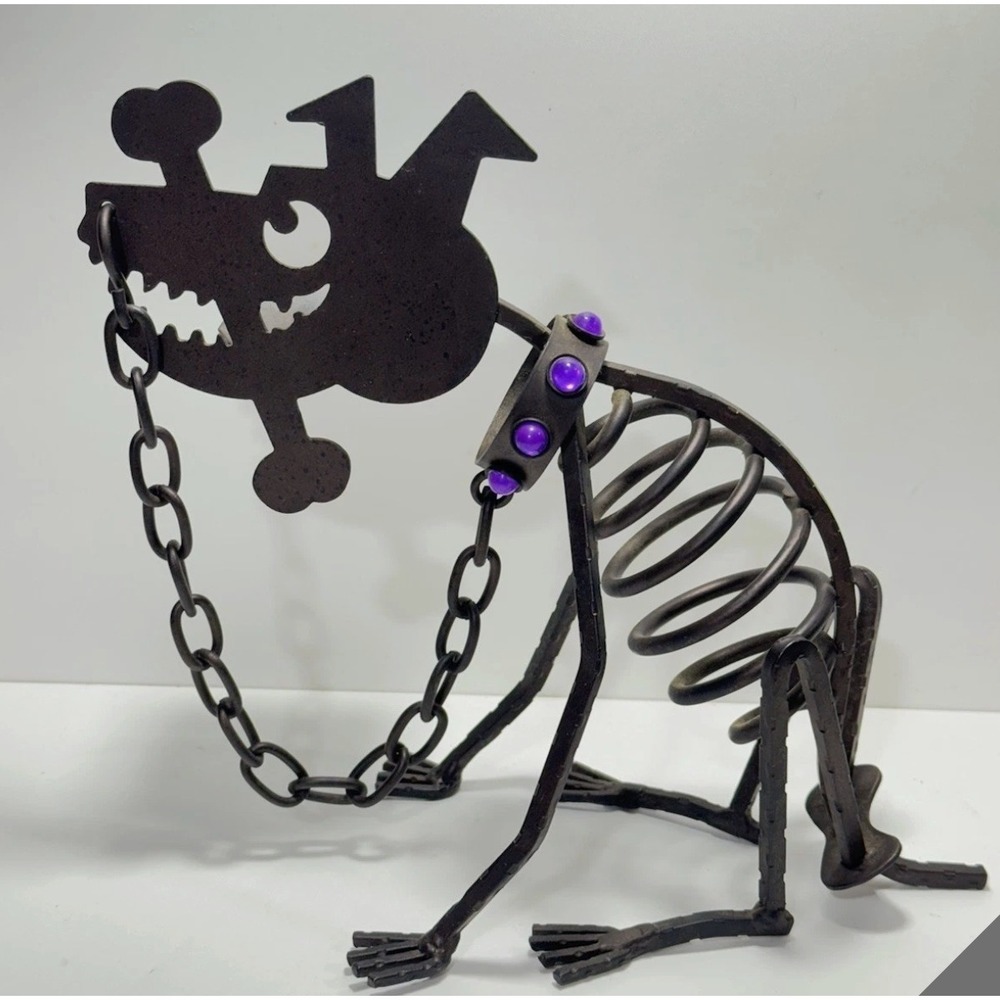 PartyLite P8280 Sticks Candle Holder Geisterhund Ghost Dog Black Metal